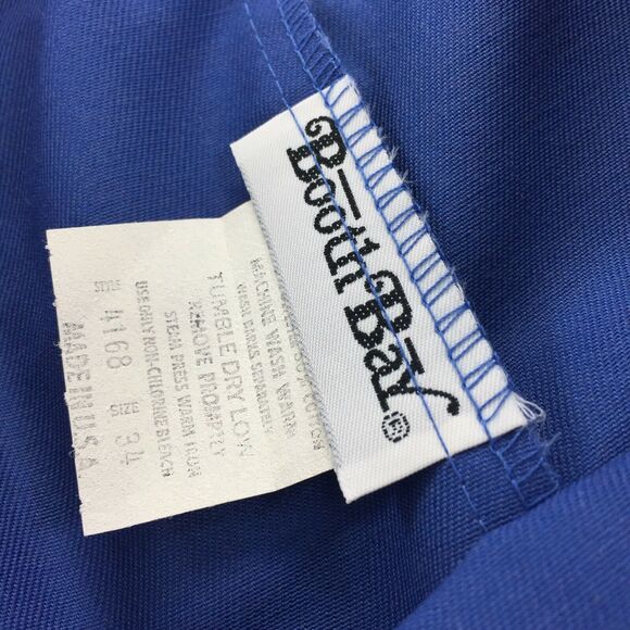 Vintage NWT 1970s Booth Bay Plus Skirt Size 34 Womens Solid Blue Rainbow Belts - Picture 7 of 9